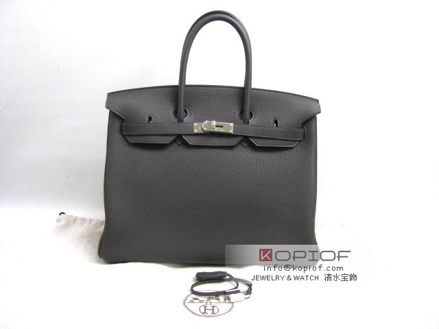 エルメス バーキン35 トゴ グラファイト(金具:シルバー) her468